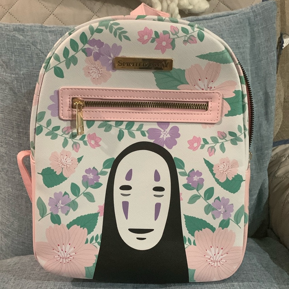 Spirited Away No-Face Floral Mini Backpack + Boh & Yu-Bird Coin Purse